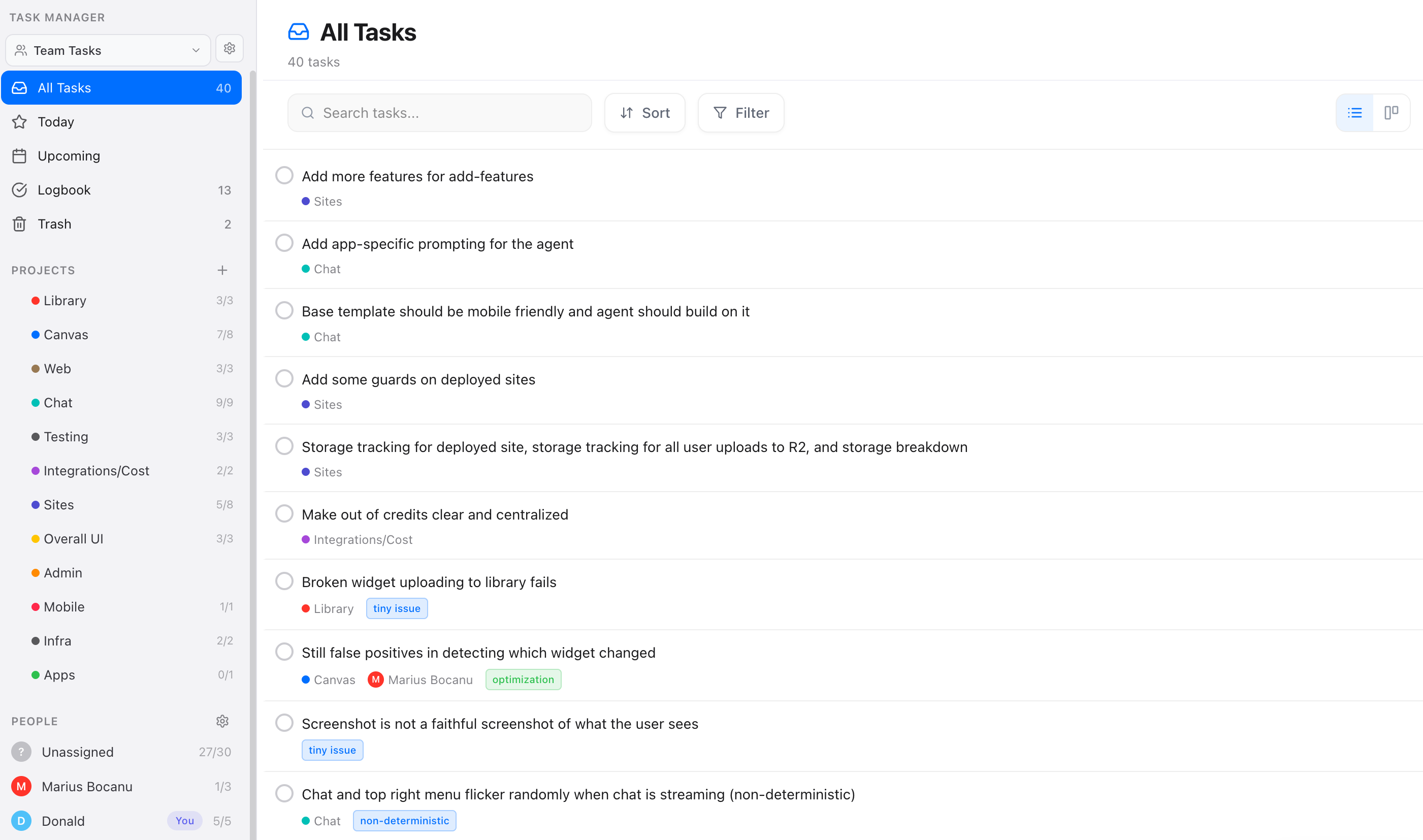 Tasks
